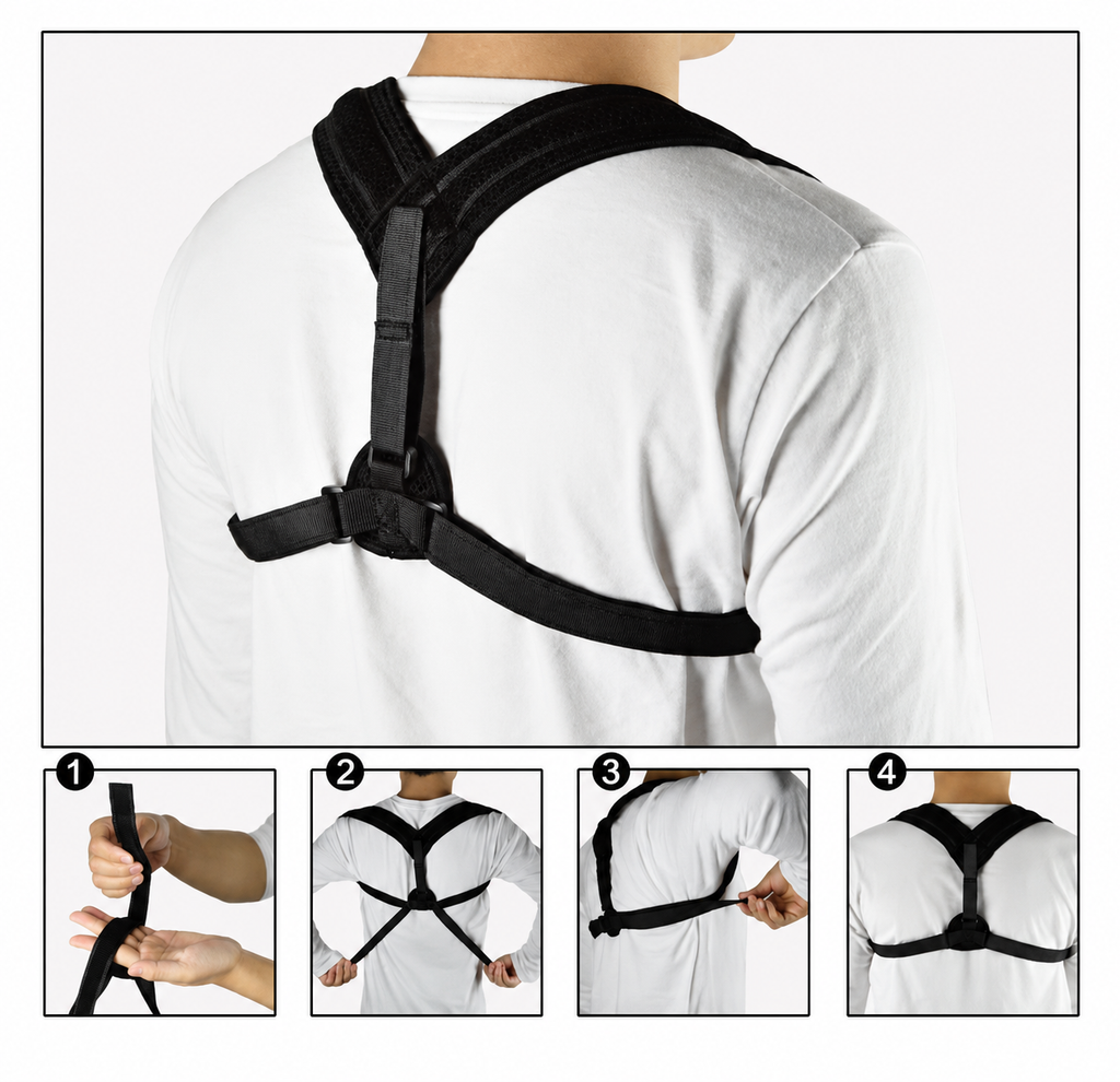 Back Posture Corrector Brace – Discreet Adjustable Support for Artists