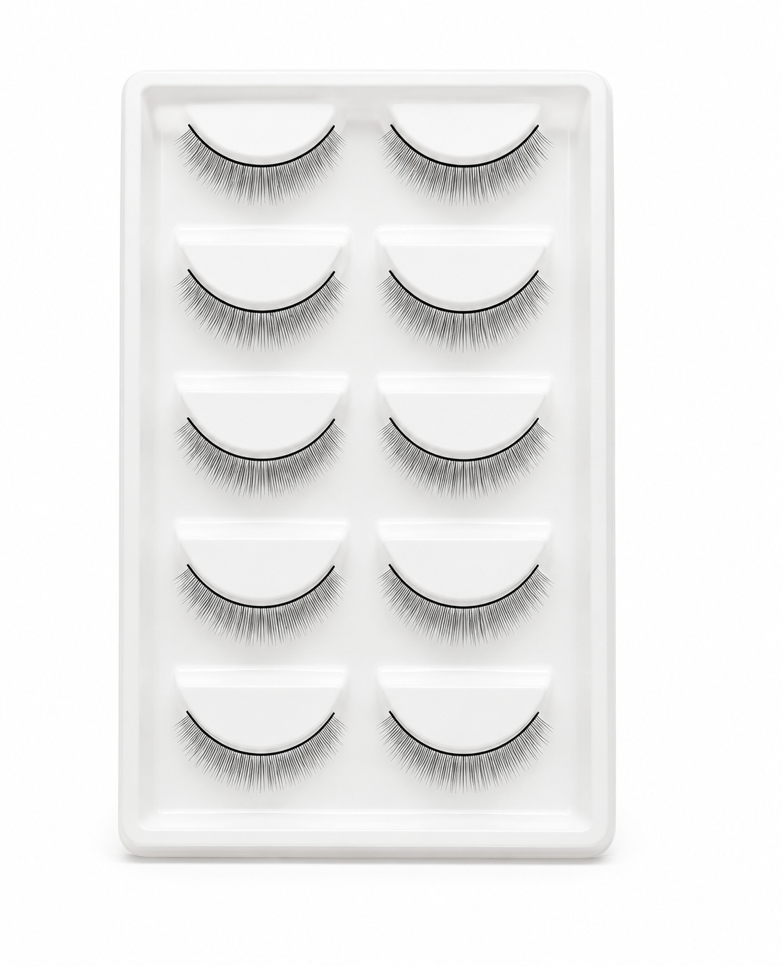 Self-Adhesive Lash Practice Strips – Mannequin Training Lashes (5 Pairs)
